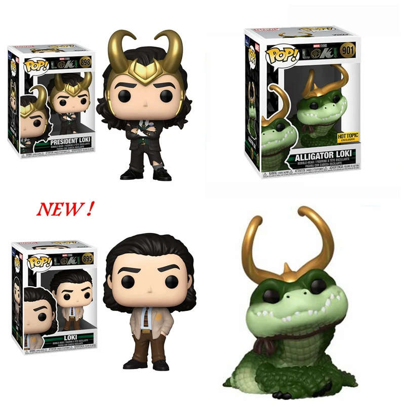thumbnail image 1 of FUNKO POP - Figuras de acción de nueva llegada con temática de películas y TV, Loki n.° 895, presidente Loki n.° 898, cocodrilo n.° 901, juguetes para niños, regalos, 1 of 5