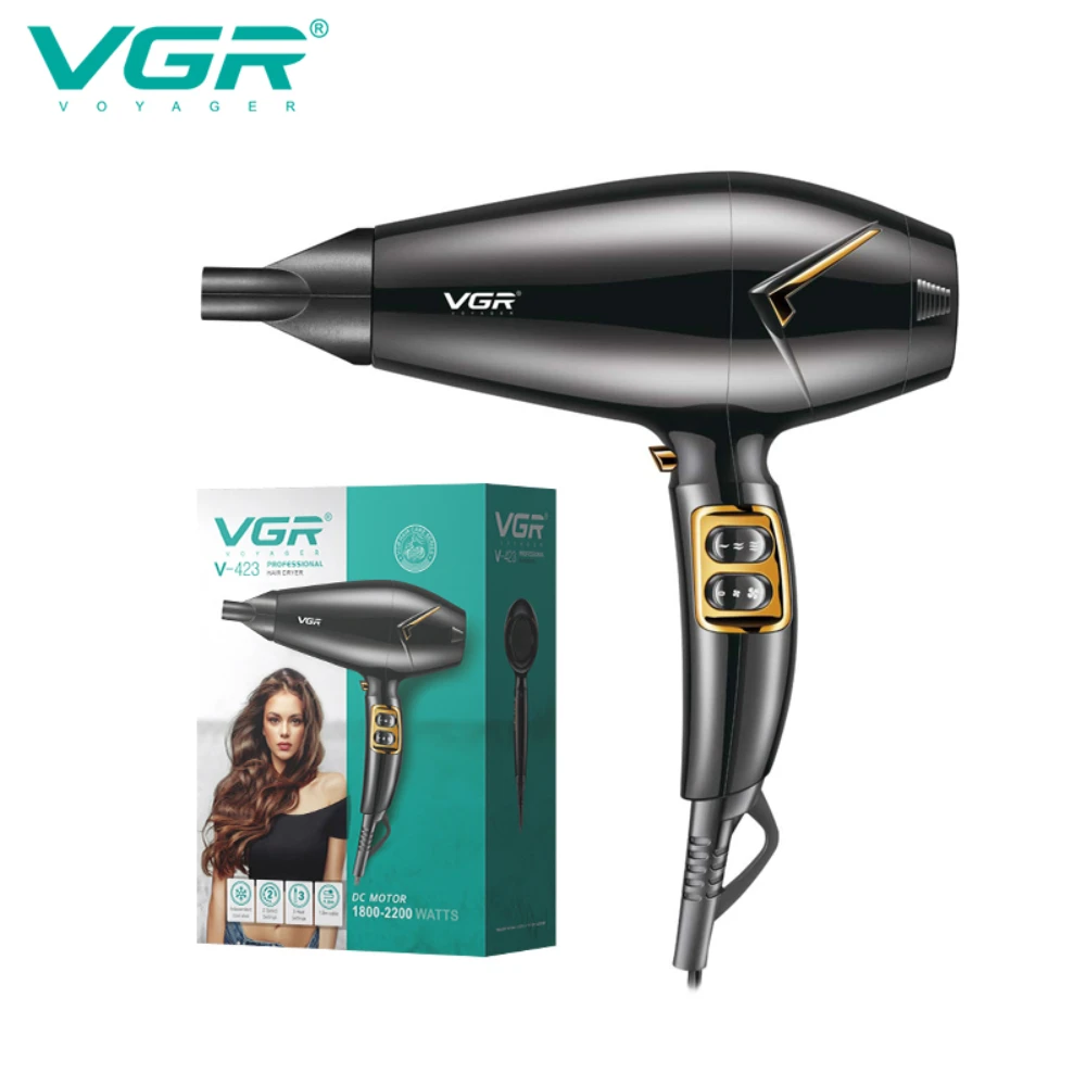 Hair Dryer Machine Negative Ion Hot and Cold Adjustment VGR V-423