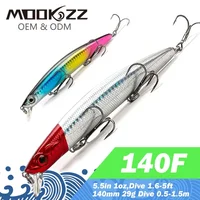 MOOKZZ Floating MINNOW Fishing Lure 140MM 29G  120MM 19G Floating Minnow Fishing Lures Japan Wobble Minnow Crankbait Hard Lure 1