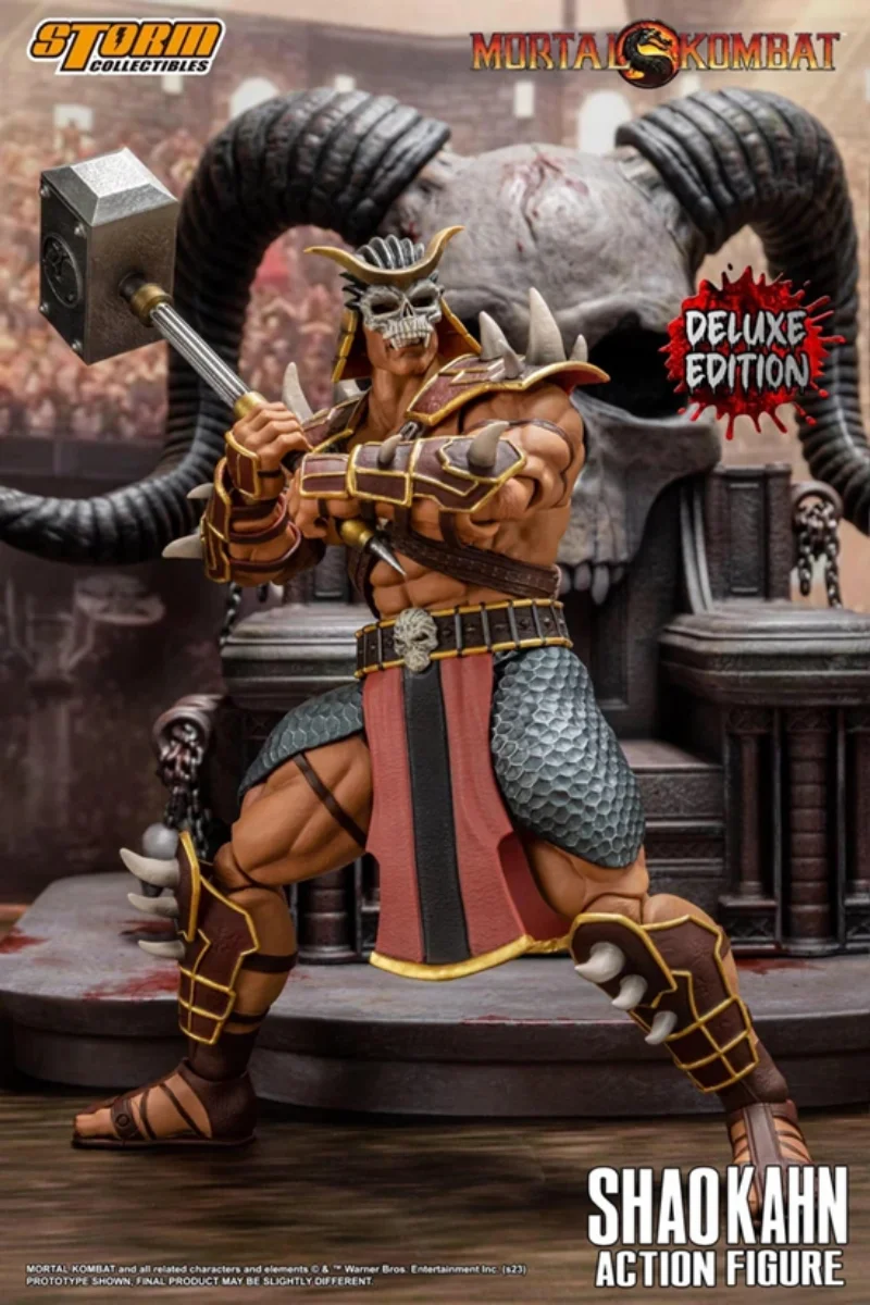 Boneco Action Figure Shao Kahn Resina 20cm Mortal Kombat – Geração Bit Games