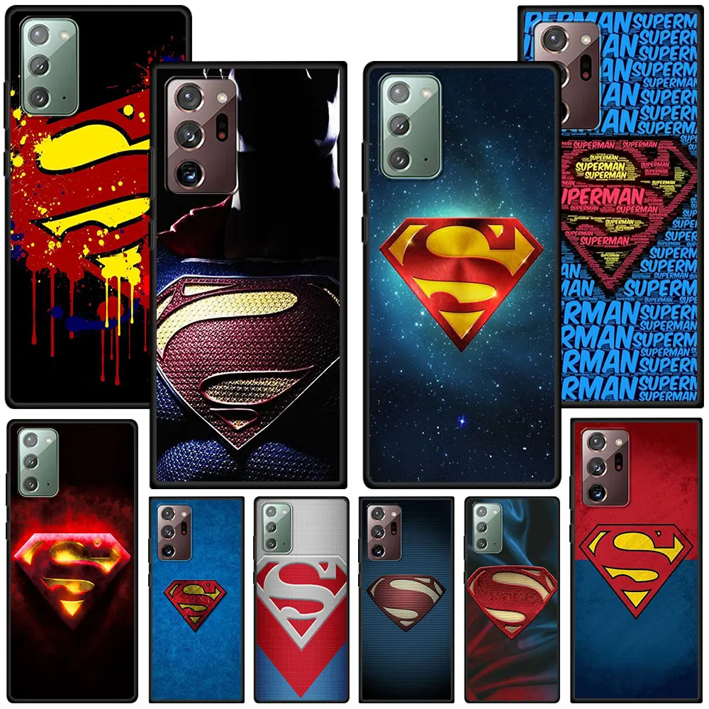 Custodia Superman Logo Clark Kent Per Samsung Galaxy Note 20 Ultra 10 Plus 8 9 A54 S23 A14 A24 A34 Custodia Morbida In Tpu Nero