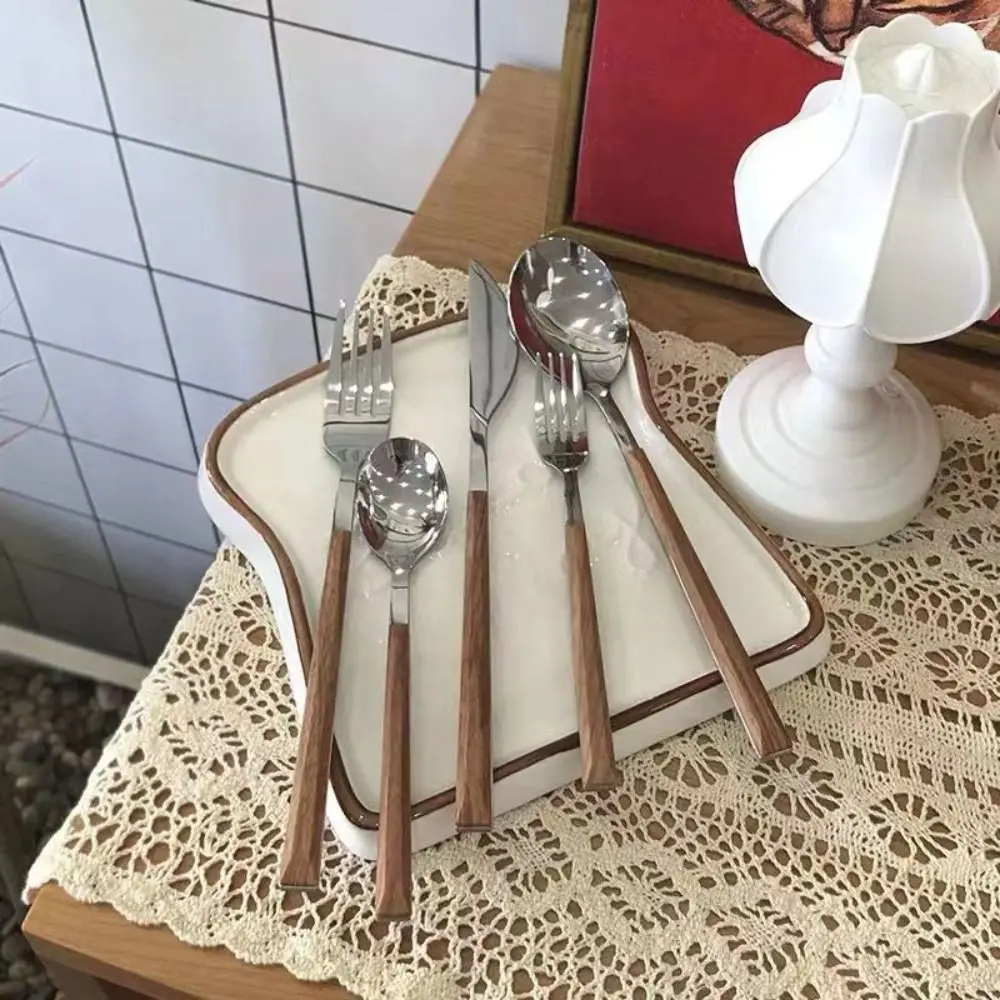 Creative Stainless Steel Spoon Fork Knife Cutlery Set cutlery set western style cutlery set picnic cutlery set stainless steel cutlery set picnic tableware camping cutlery set