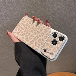 Luxury Leopard Print Phone Case - Creative Shockproof Ultra Slim Glitter Cover - iPhone 15 Plus (Gold)