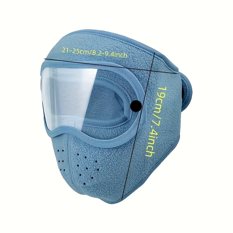 Winter Warm Breathable Face Mask with Removable Clear Lenses & Adjustable Closure