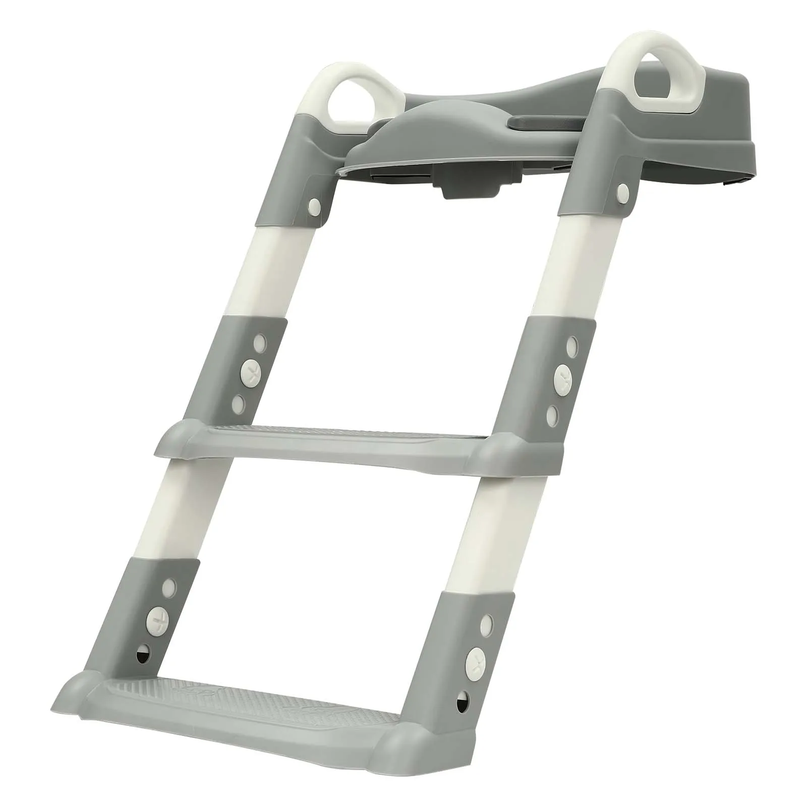 Toilettensitz für Kinder W | Treppe, Toilettentrainer für Kinder ab 2–7 Jahren, Kinder-Toilettensitz W | Abnehmbares PU-Kissen, weiß – Detail 3