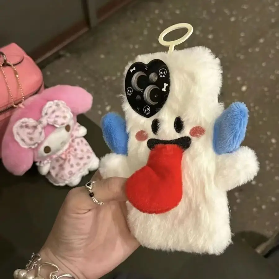 Peluche Angel Ghost Adatto Per Custodia Per Telefono Iphon 15 Cute Tongue Spitting Ghost Iphone 14/13 Custodia Per Telefono Promax All Inclusive 12/11