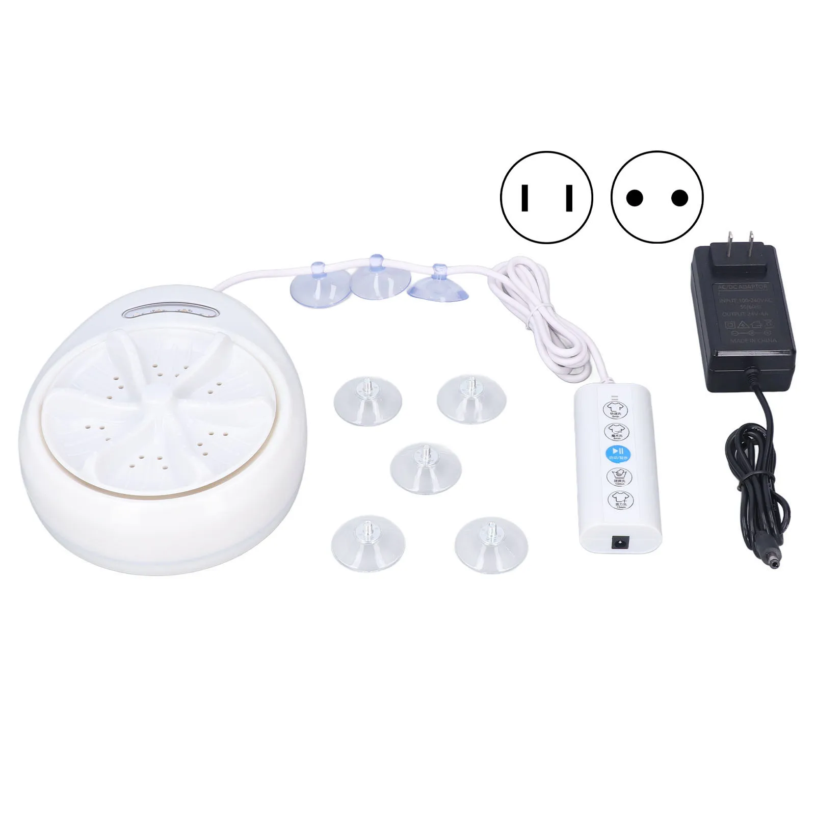 Portable Washing Machine Travel Washer 100‑240V Low Noise High Efficiency IP68 Waterproof 120W 4 Mode for Hotel