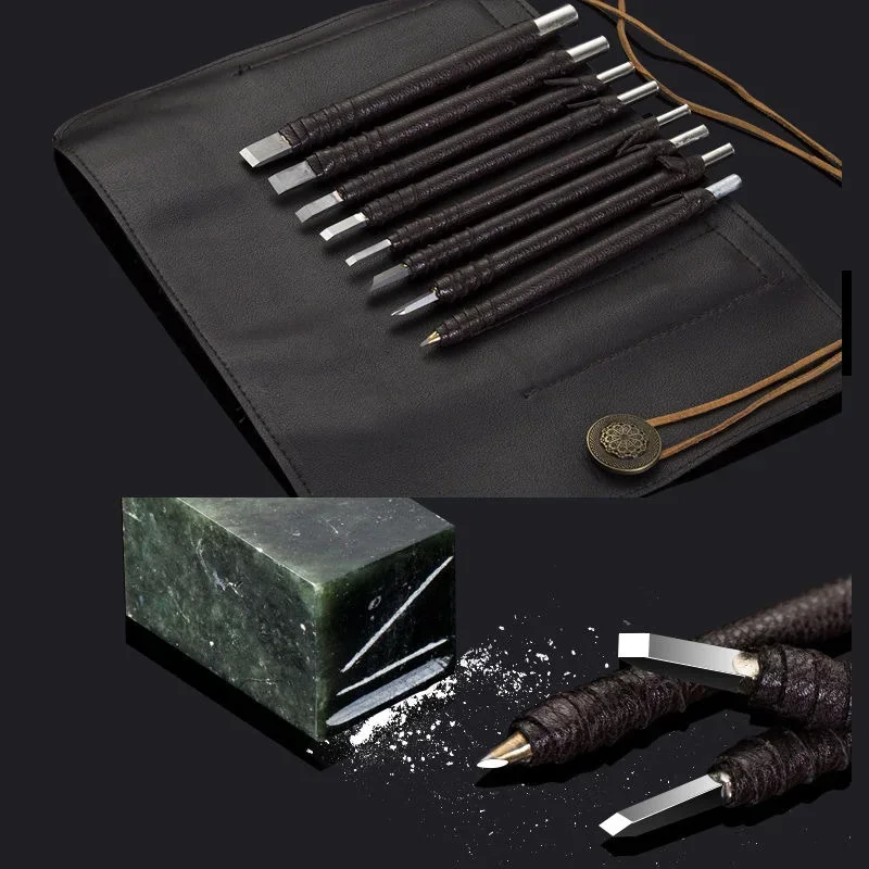 Professional Seal Carving Tool Tungsten Steel Carving Knife Stone Seal Chisel Set DIY Engraving Woodworking Hand Tools wood carving chisels,carving chisels