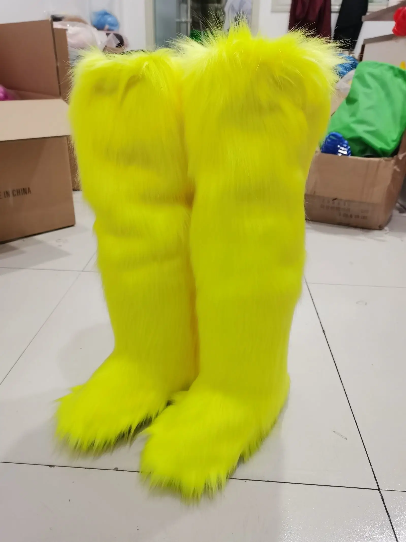 YELLO YGRITTE FAUX FUR BOOTS Sサイズ YELLO / FENRIR SHORT BOOTS