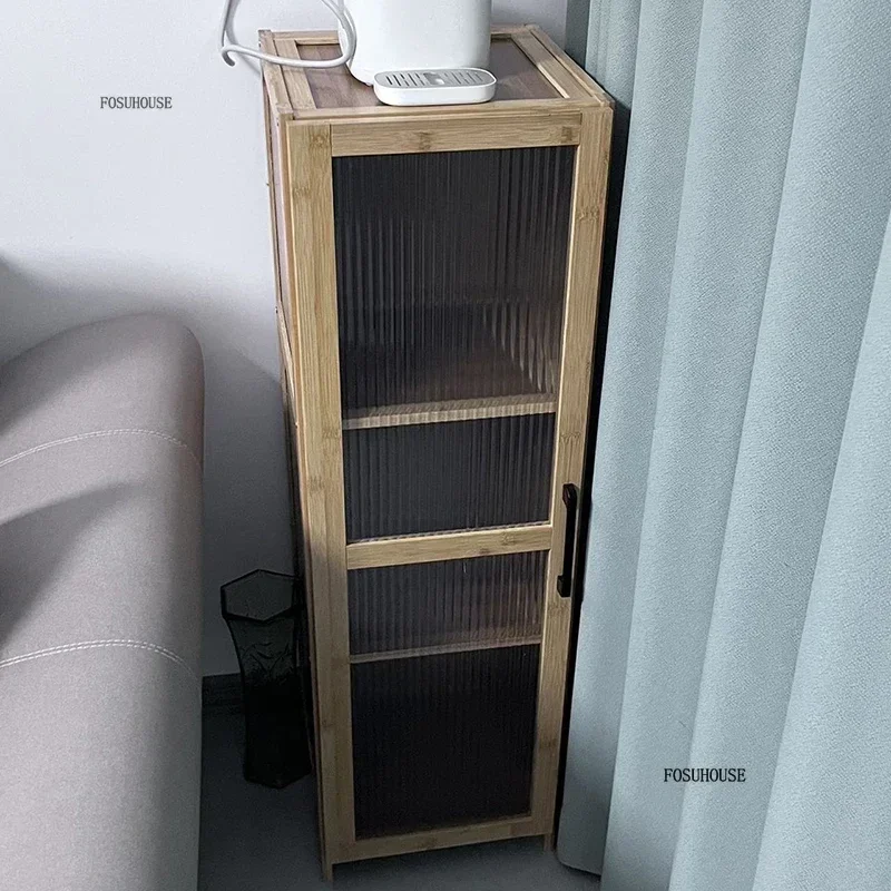Japanese Minimalist Kitchen Cabinets for Home Kitchen Furniture Storage Cabinet Floor Multi-purpose Living Room Storage Cabinets 5