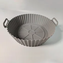 Reusable Non - Stick Silicone Air Fryer Liner - BPA - Free Cooking Accessory (Grey)
