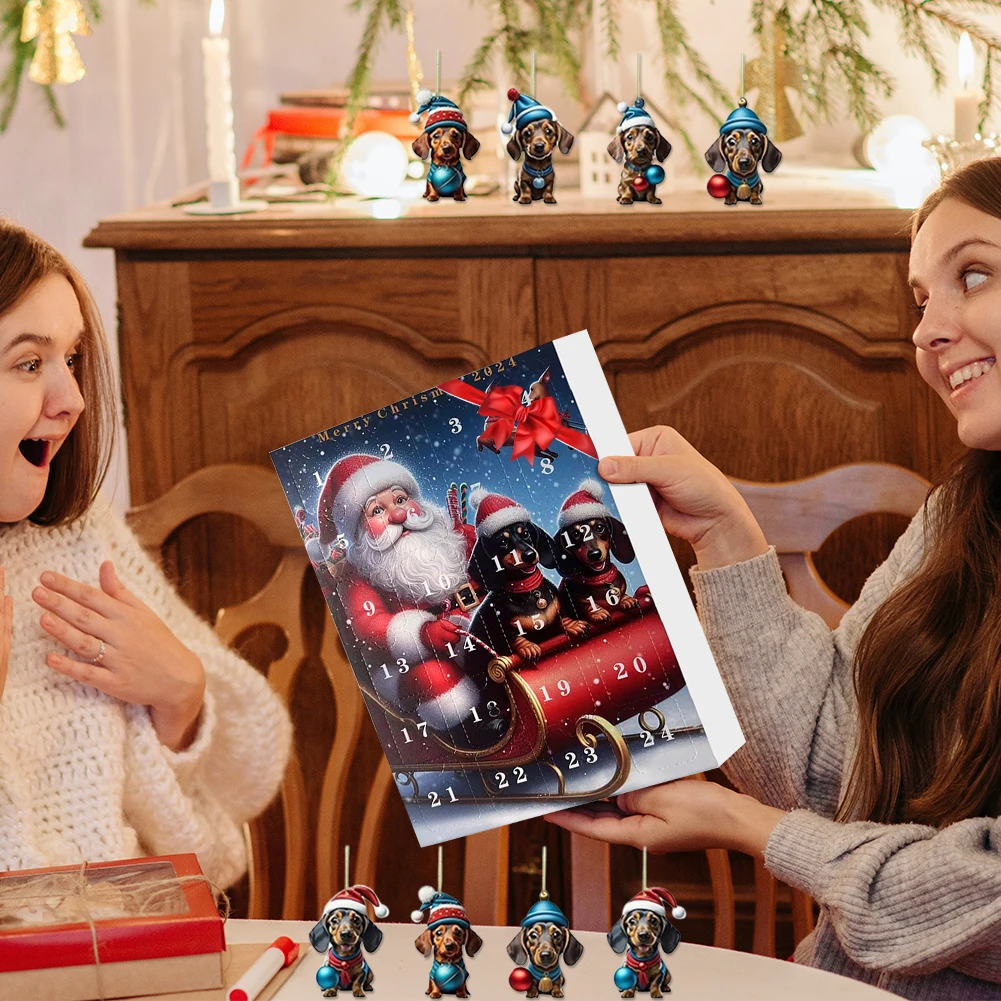 2024 Advent Calendar 2024 Dachshunds Christmas Vacation Advent Calendar Cute Christmas Countdown Calendar Gift for Him Her