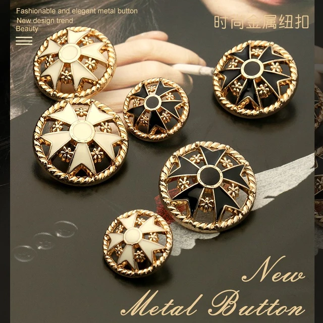 Metal Garment Accessories  Metal Decorative Button - Fashion Metal Buttons  Gold - Aliexpress