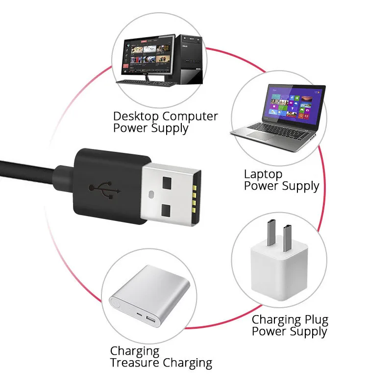 USB, fotografia lâmpada, suporte de braço longo, suporte para YouTube, VK