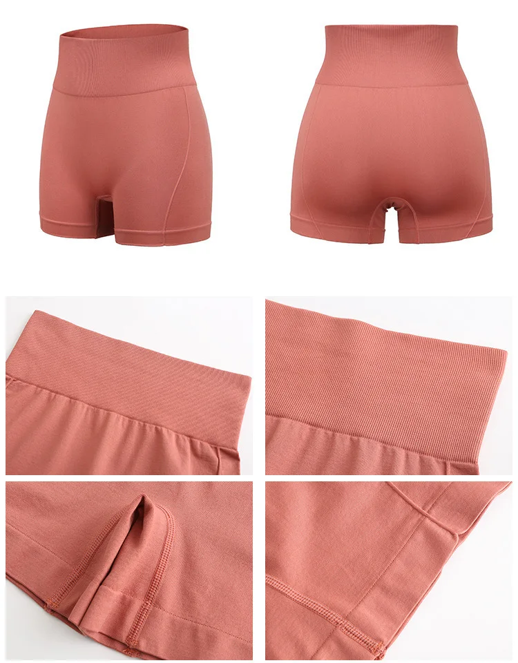 Description Picture 3 of item2024 Sport female yoga High Waist Shorts Pants Summer Safety Briefs Female Gym Women Boyshort Cycling Breeches Shorts Seamless
