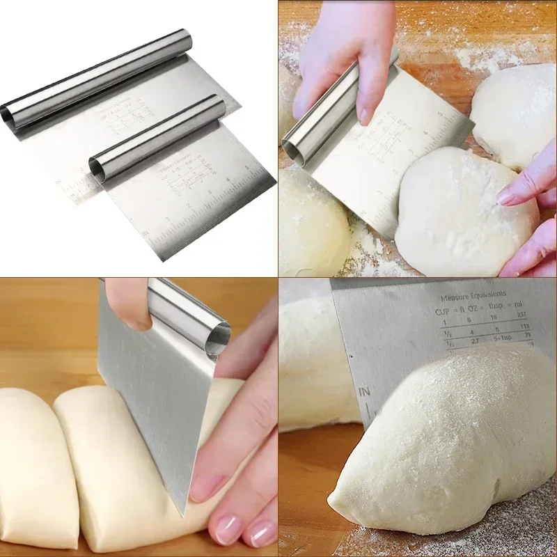 Dough Chopper Bench Scraper Pastry Cutter Cake Scraper Scale Cake Baking Noodle Dough Knife vegetable slicer,food slicer