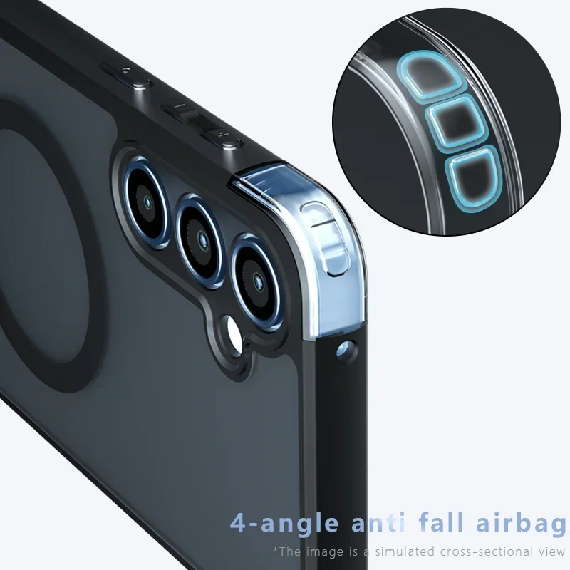 Magnetic Matte Phone Back Cover Case