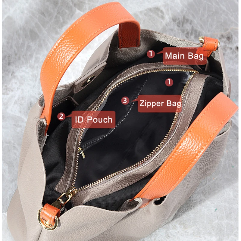 Real Genuine Leather Women Handbag New Female Shoulder Bag Vintage Cow Leather Ladies hand Bag Purses and Handbags Bolsos Tote