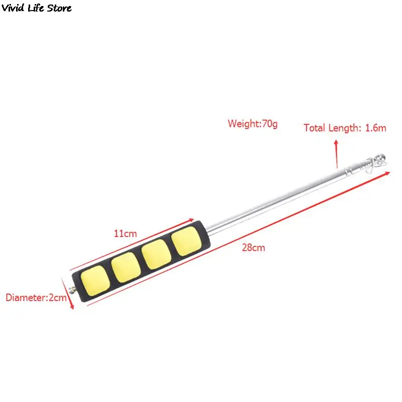 1PC 1.2m 1.6m 2m Portable Ferula Pointer Poles for Flags Windsock Extendable Telescopic Handheld Windsock Flag Pole