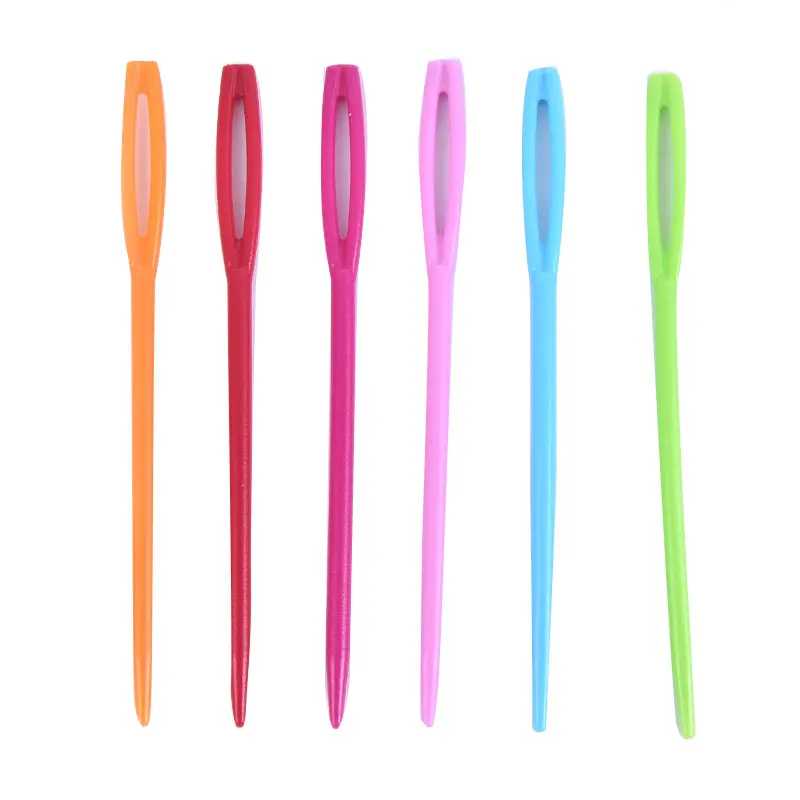 100pcs Sewing Knitting Plastic Darning Threading Weaving Needles Large Eye Blunt Yarn Needles Stitch Tools for Kids Craft 7cm