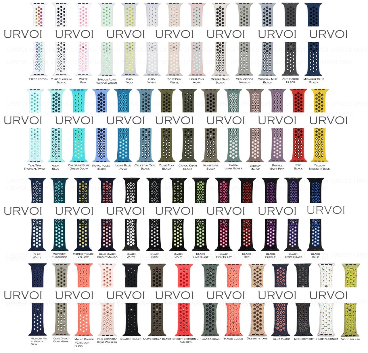 URVOI Sport Band - Double Color Silicone with Breathable Holes