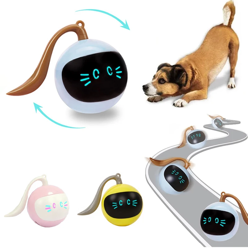 Auto Interactive Dog Ball Toys Electric USB Rechargeable Self Rotating