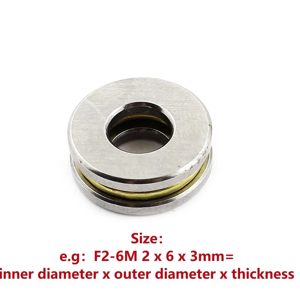 Plane Axial Thrust Ball Bearing Mini 1pcs 3-In-1 F2-6M F3-8M F4-10M F5-10M F6-12M F7-17M F8-16M F10-18M Metal Axial Ball Bearing