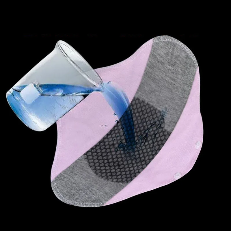 5 PCS 23CM Anti-slip Graphene Antimicrobial Sanitary Pads Reusable Care Pads Breathable Maternity Menstrual For Women