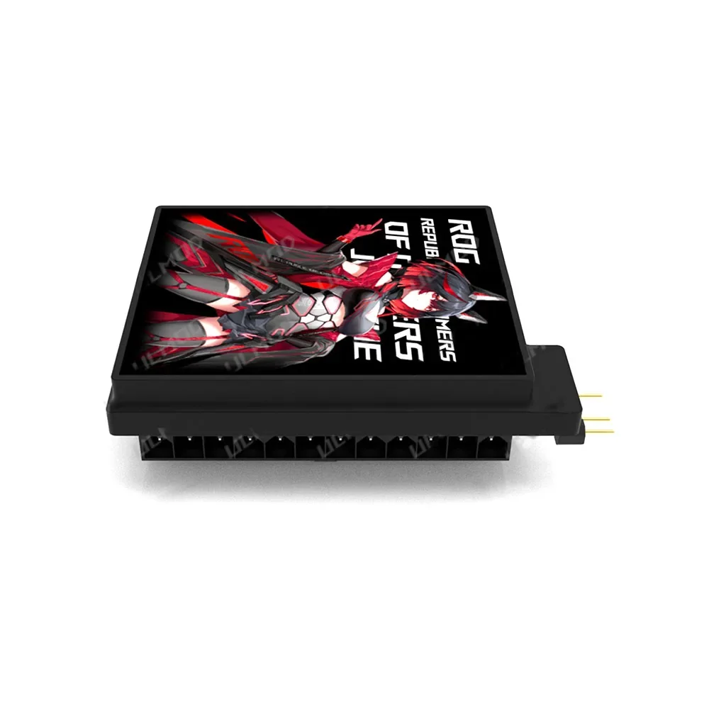 Adaptador de Direção Personalizado da Placa-mãe Atx 24pin Modding do pc do Sync do Conector 5v Argb Aura da Transferência do Ângulo Direito do Psu do Computador - Imagem 6