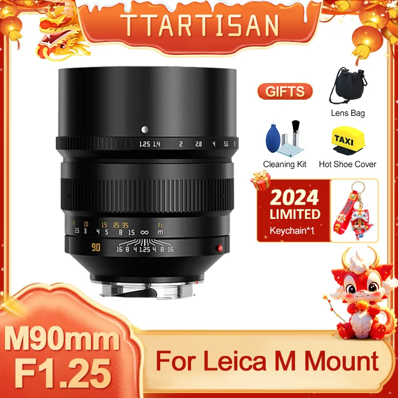 Ttartisan 90Mm F1.25 Obiettivo Manuale Full Fame Per Fotocamere Leica M-Mount Come Leica M-M M240 M3 M6 M7 M8 M9 M9P M10