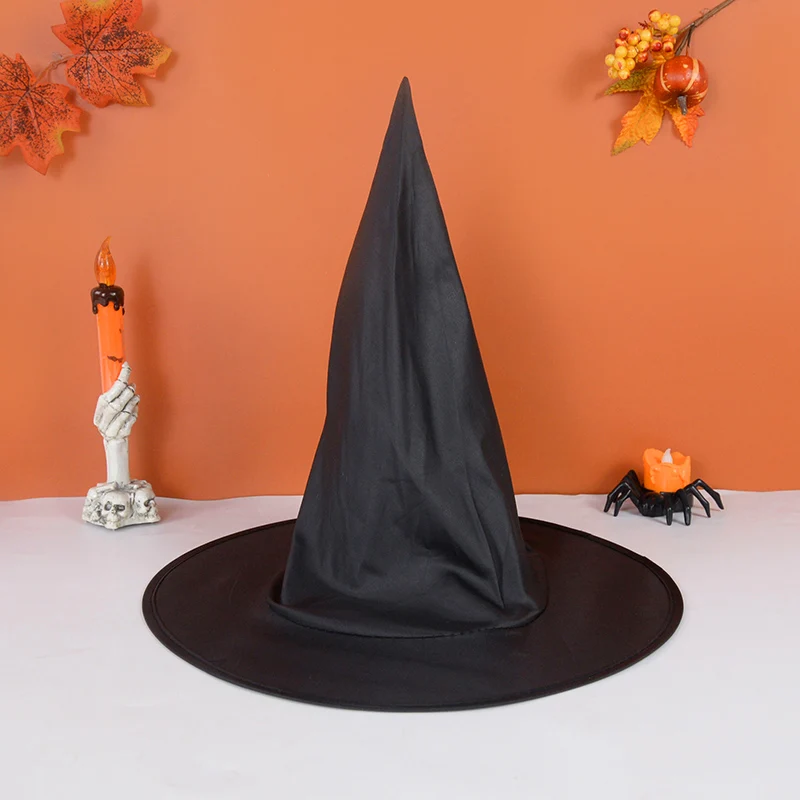 1Pc Vintage Halloween Frau Hexe Hut Schwarz Wizard Kappe für Party Coseplay Maskerade Hut Festival Requisiten Dekoration Zubehör – Detail 4