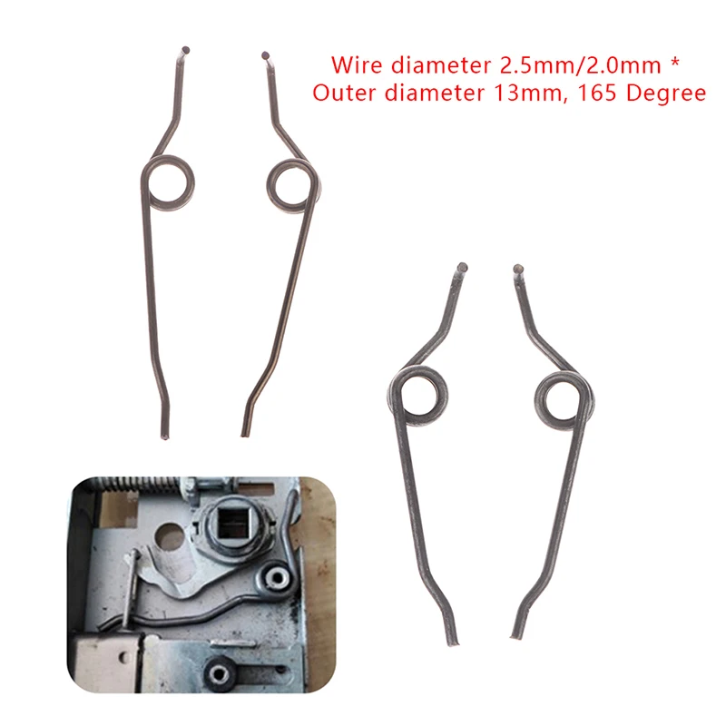1 Pair 2.0mm/2.5mm 165 Degree Door Lock Latch Return Springs Torsion Retracting Interior Body Repair Accessory