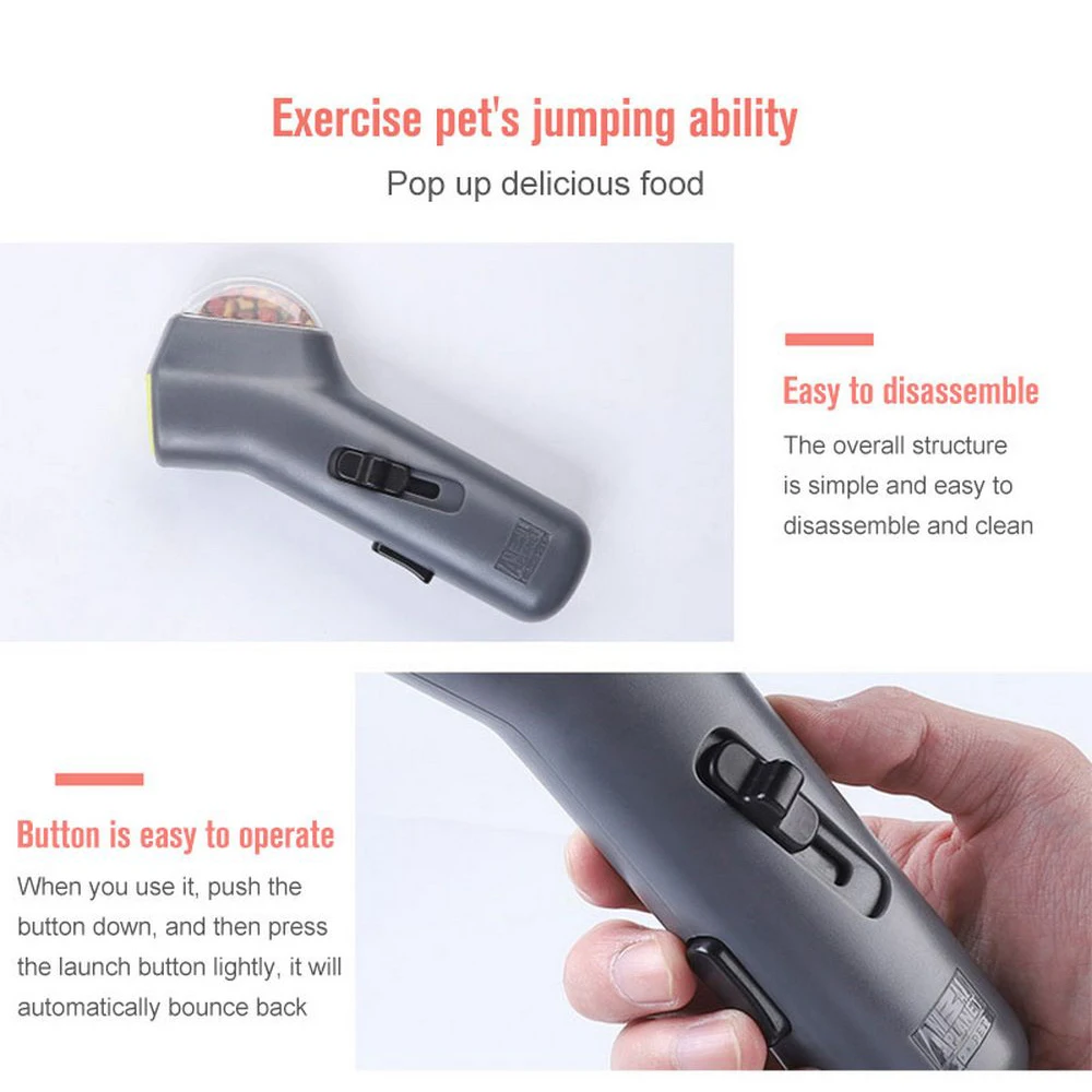 Pet Training Tool CTotority Pet Treat Launcher - Interactive Snack Catapult For Dogs & Cats Training Portable Pet Feeder