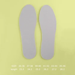 Unisex Soft Shock Absorption Deodorant Sport Shoe Insoles for Breathable Comfort and Support (Grey 1 pairs)