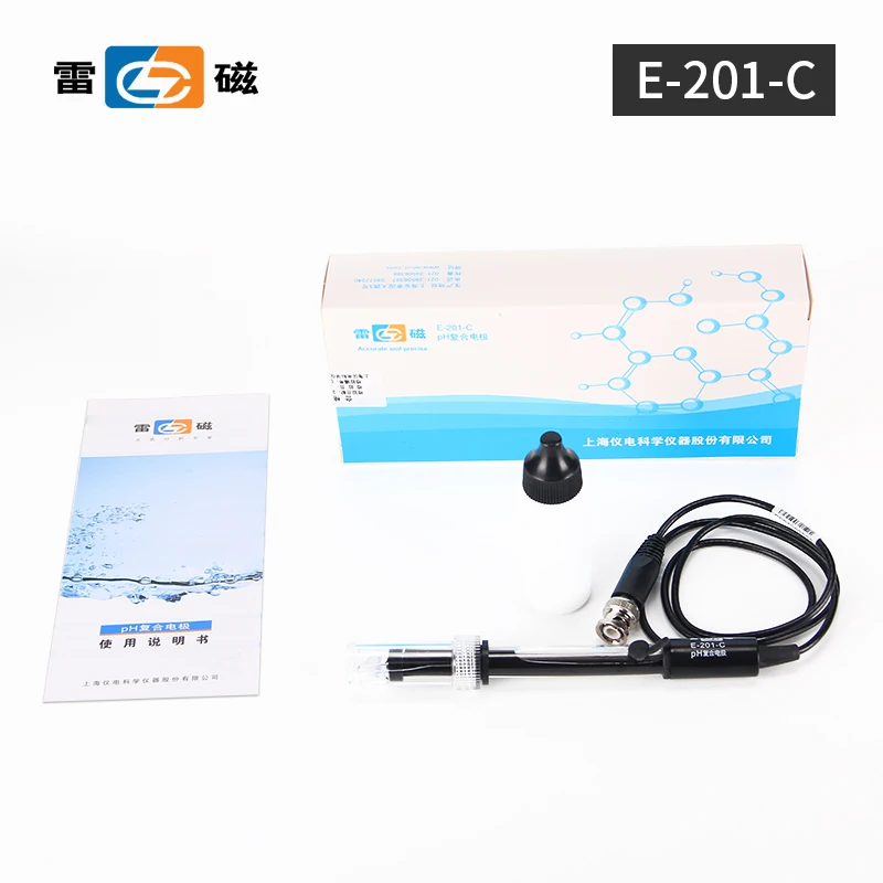 PH 복합 전극 E-201-C E-301-F 유형 65-1-C 충전식 실험실 pH 측정기 프로브 실험실 pH 측정기 501 유형 ORP 프로브