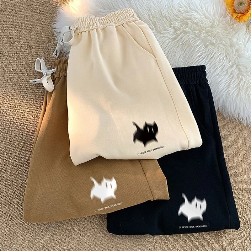 Y2k Hip Hop Cute Cat Men's Shorts Summer New Loose Fashion Brand Casual Wide Leg Pants 90s Vintage Streetwear Trousers Male Y 2k