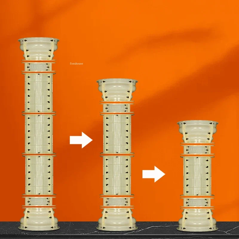 ABS Plastic Concrete Cylinder Mold home Outdoor Courtyard Roman Column Mold for Gardening Roof Support Forming Building Formwork