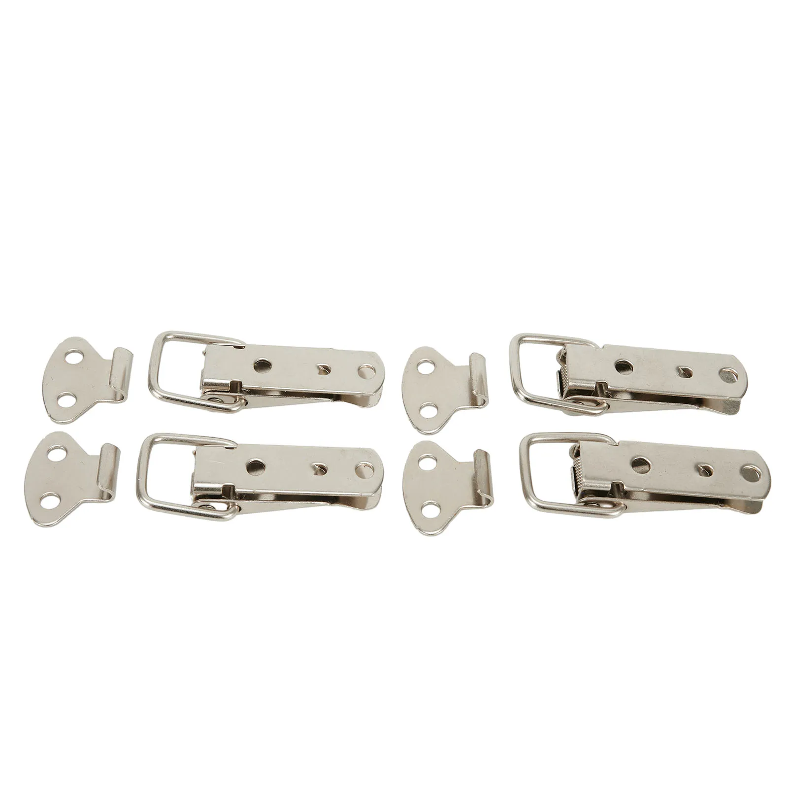 

Metal Lock Latches 4PCS 7.2*2.7cm Cold Rolled Steel Durable Silver Stable Closets Door Hardware Brand New Protable