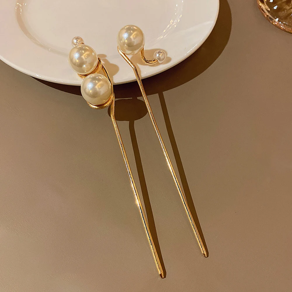 Gancho de cabelo minimalista com pérola estilo chinês_voghion.com
