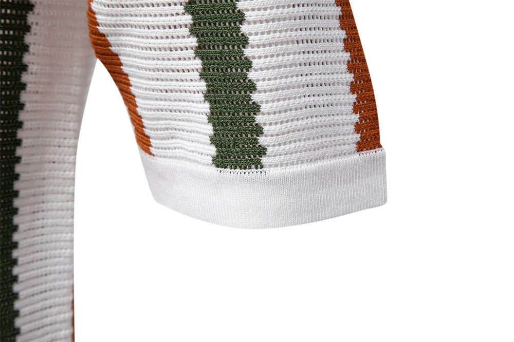 AIOPESON Men's Ribbed Knit Polo Shirt For Breathable Striped Casual Wear with Comfortable Collar High quality Male Polo Shirt 15 Sdb979bec881f4b65a6394b8a9b3abf88b