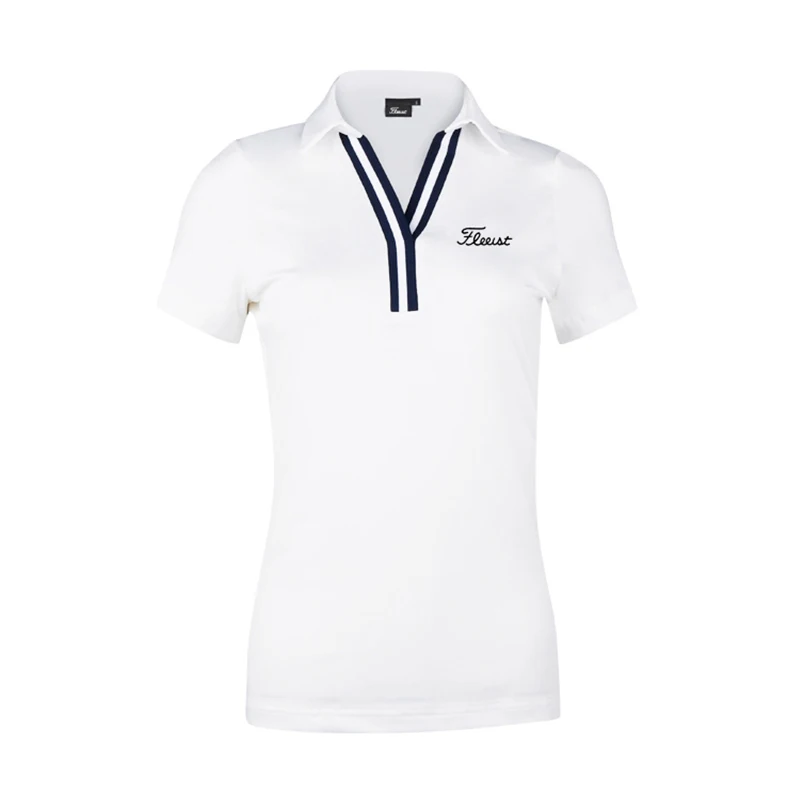 Short-Sleeved Golf T-shirts for Women, Quick-Drying, Breathable, Sweat-Absorbent, Slim Golf Sports and Leisure Jerseys, Summer