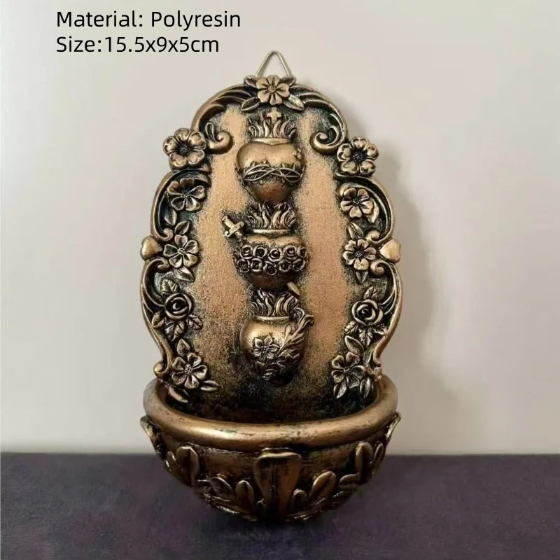 Antique Bronze Holy Water Font 1