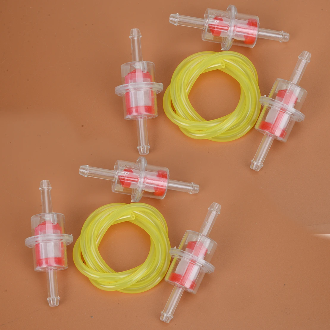 6Pcs Small Motorcycle Fuel Filter With Fuel Hose 5X8Mm Fit For Mofa Moped Mokick Kleinkraftrad Roller