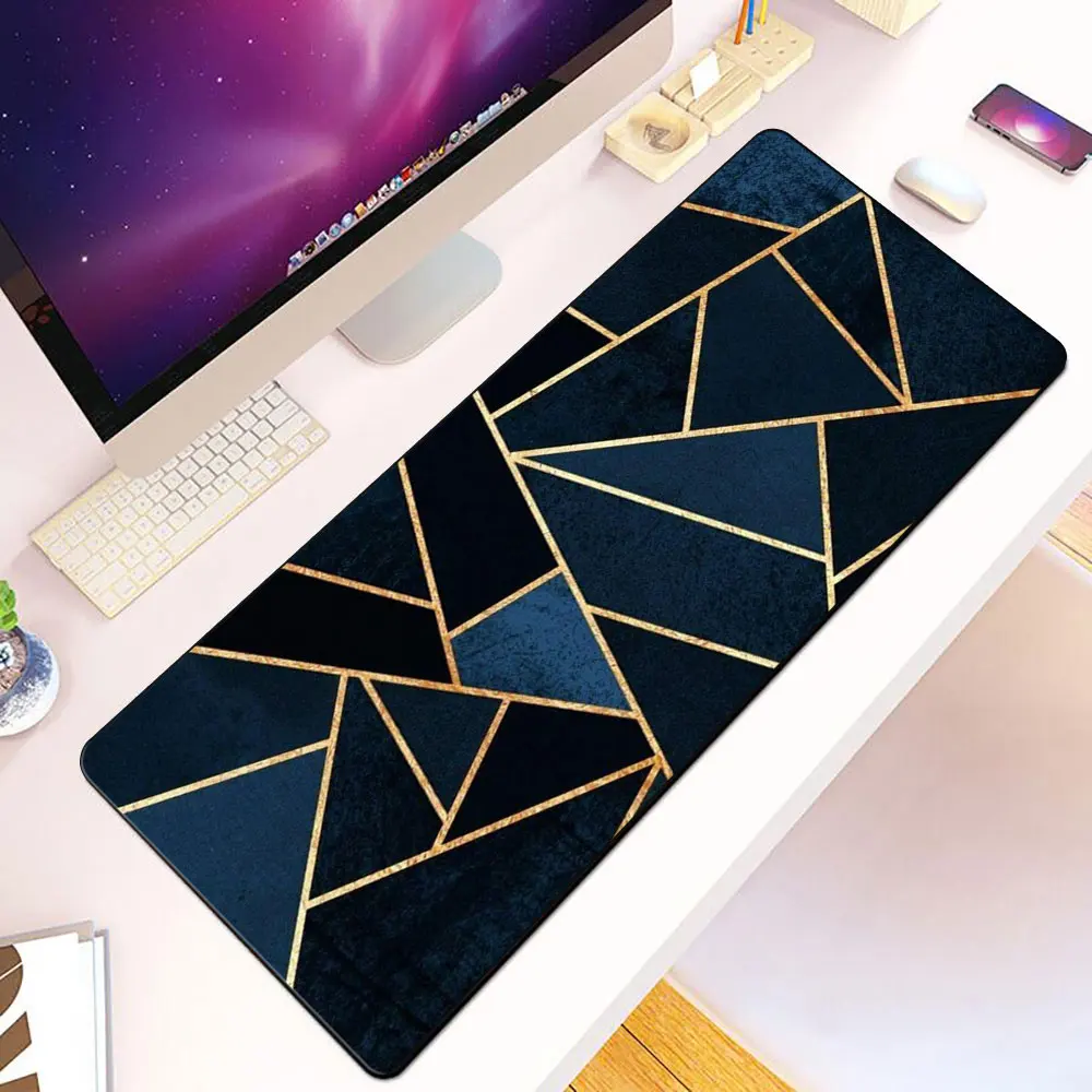 

Dark Mosaic Marble Mousepad HD Printing Computer Gamers Locking Edge Non-slip Mouse Pad XXL90x40cm Keyboard PC Desk Pad