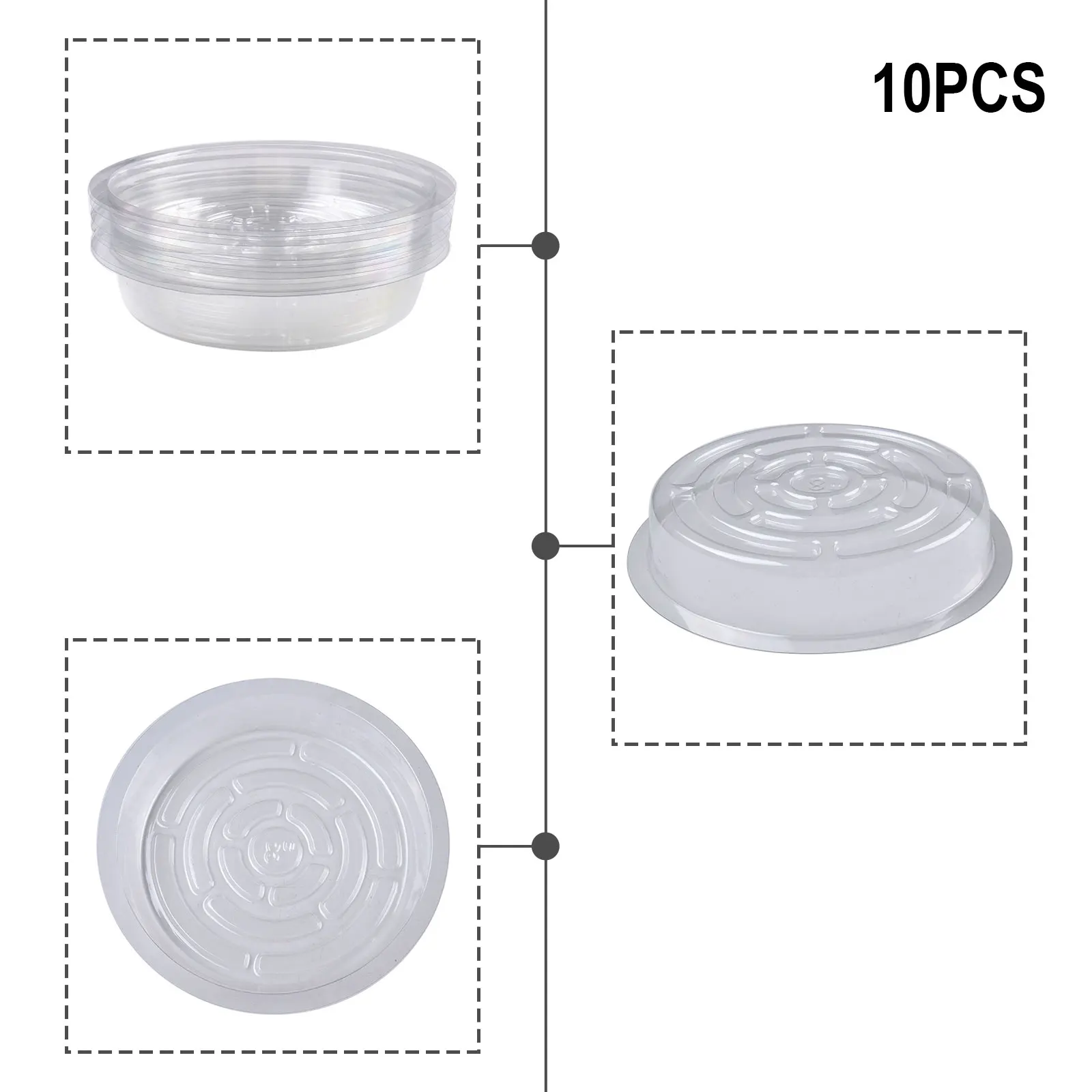 Plant Drainage Trays Plant Saucers Tray Base 10 Inches 12 Inches 6 Saucers Flower Pot Bottom Support