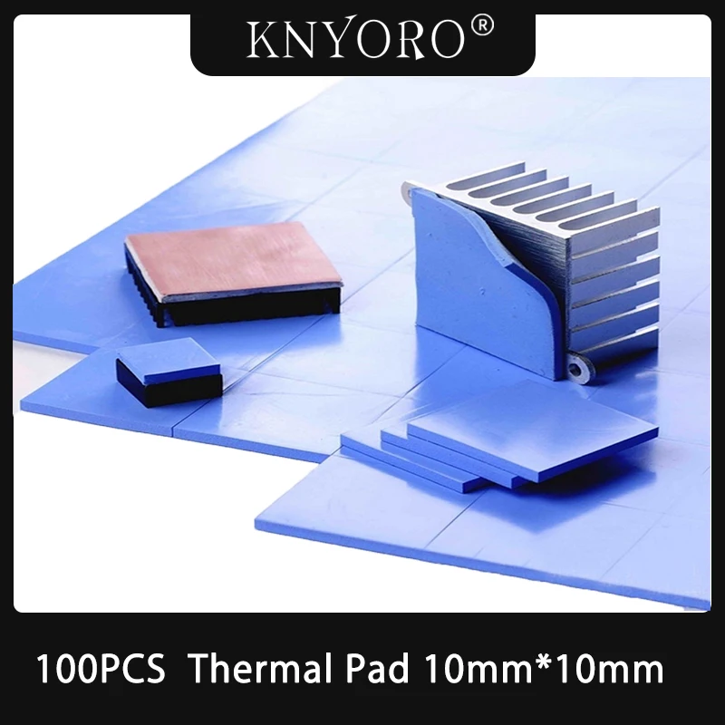 100PCS Thermal Pad GPU CPU Heatsink Cooling Conductive Silicone Pad