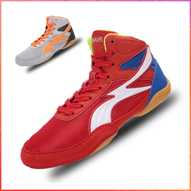 Zapatos de para niños, zapatillas de lucha antideslizantes, transpirables, resistentes al talla pequeña 30-36, calzado de entrenamiento de gimnasia - AliExpress