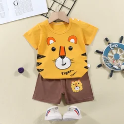 Set of 2 Kids' Summer Cotton T-Shirt and Shorts Outfits - 2T (Style 3)