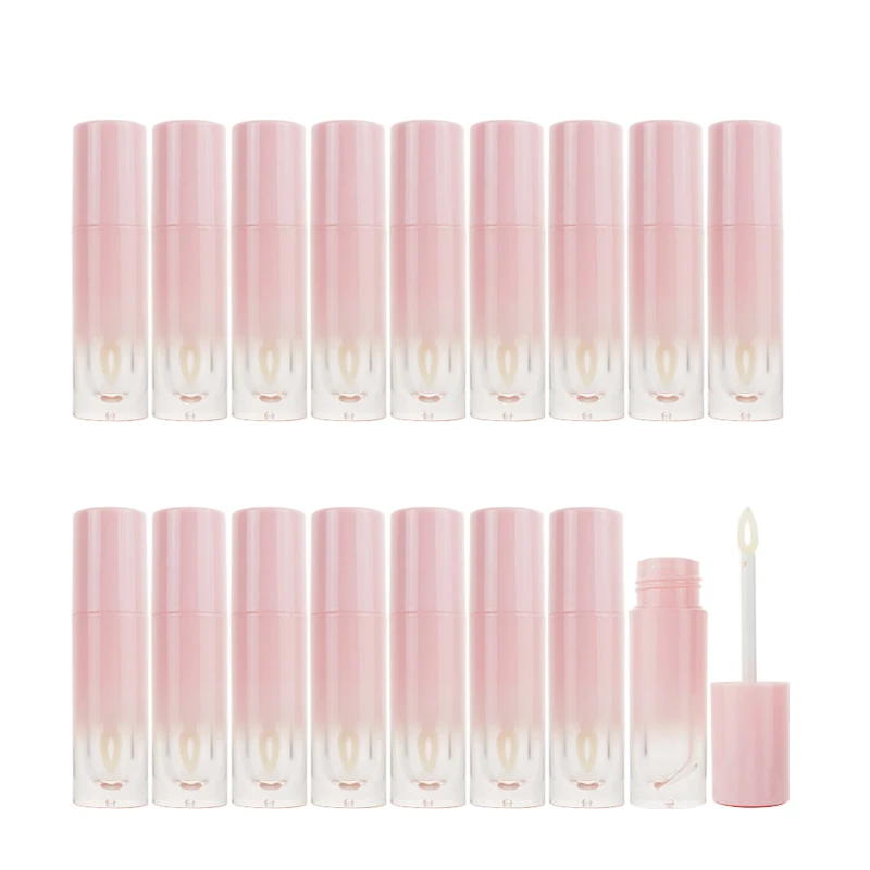 

18pcs/pack 4ml 4g Empty Pink Lip Gloss Tube Plastic Refillable Bottles Liquid Lipstick Container Portable Lipgloss Sample Bottle