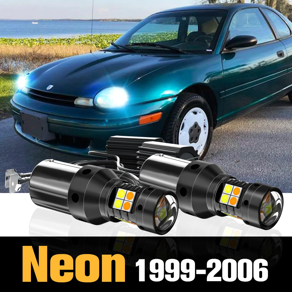 

2pcs Canbus LED Dual Mode Turn Signal+Daytime Running Light DRL Accessories For Chrysler Neon 1999-2006 2005 2004 2003 2002